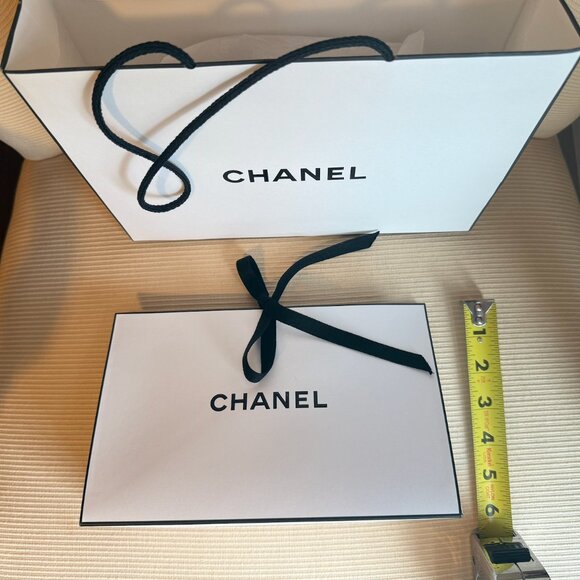 AUTHENTIC  CHANEL Paper Gift Shopping Bag, gift Box+Wrapping Paper - Picture 9 of 13